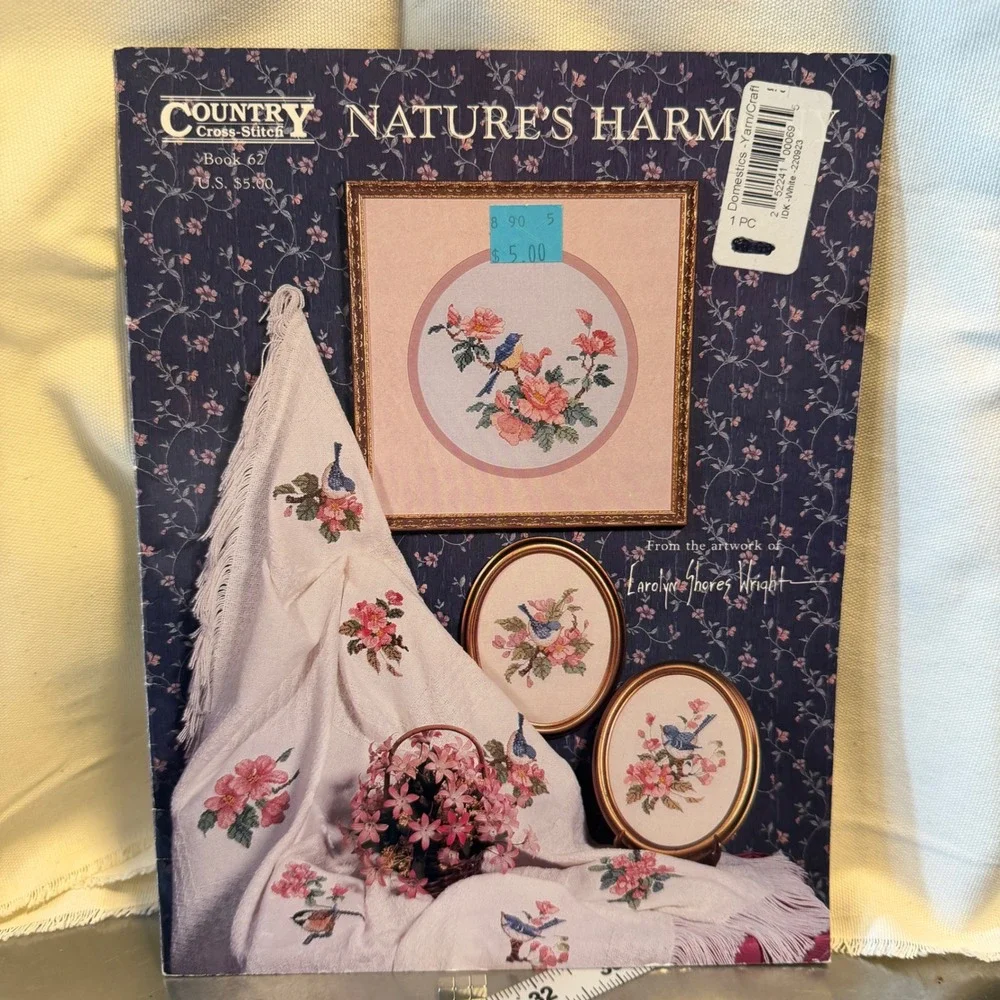 Country Cross-Stitch‎ Nature's Harmony Book 62 Floral Bird Patterns
